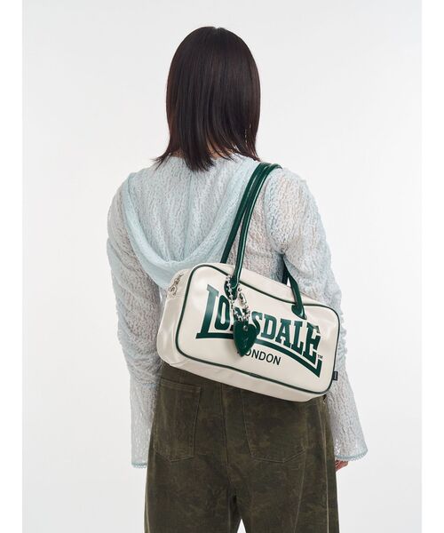 LONSDALE（ロンズデール）の「【LONSDALE×jouetie】エナメルボストンBAG（ボストンバッグ・レディース・アイボリー/ブラック・FREE）」の3枚目の写真