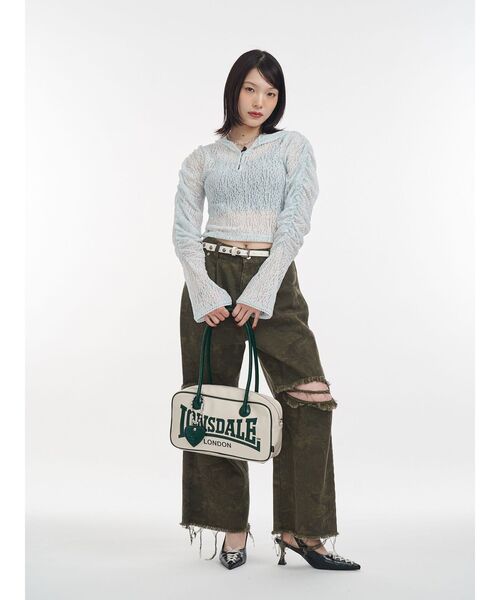 LONSDALE（ロンズデール）の「【LONSDALE×jouetie】エナメルボストンBAG（ボストンバッグ・レディース・アイボリー/ブラック・FREE）」の5枚目の写真