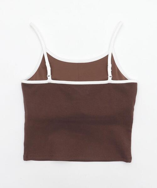 WEGO（ウィゴー）の「WEGO/ワンポイント刺繍キャミ（キャミソール・レディース・ホワイト/ブラウン・FREE）」の21枚目の写真
