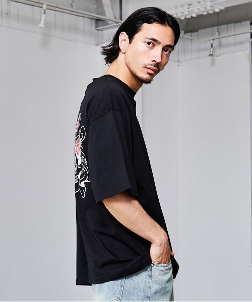 Ed Hardy（エドハーディー）の「『ED HARDY/エドハーディー』クルーネック スカルハート半袖Tシャツ（Tシャツ/カットソー・メンズ・ブラック/ホワイト・L/M）」の6枚目の写真