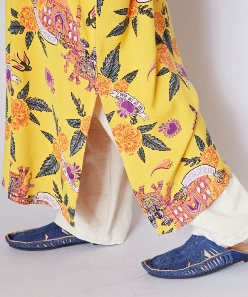 チャイハネ（チャイハネ）の「【チャイハネ】アロティラシャツワンピース（シャツワンピース・レディース・ブラック/ホワイト/イエロー・FREE）」の9枚目の写真