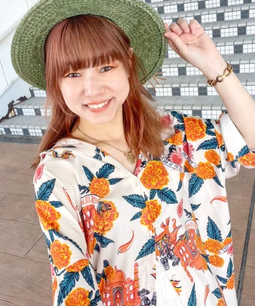 チャイハネ（チャイハネ）の「【チャイハネ】アロティラシャツワンピース（シャツワンピース・レディース・ブラック/ホワイト/イエロー・FREE）」の11枚目の写真