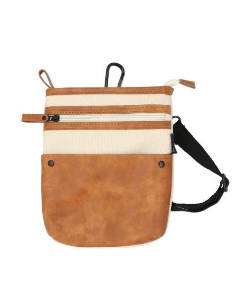 Rename（リネーム）の「Rename village 2wayシザーケース（ボディバッグ/ウエストポーチ・レディース・ブラック/キャメル・FREE）」の2枚目の写真
