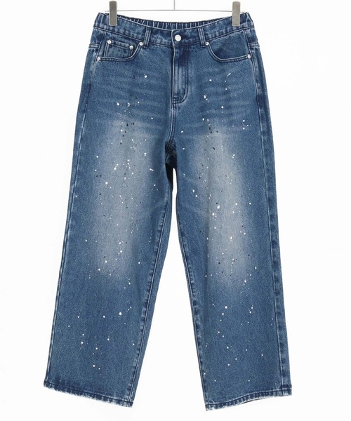 CAMBIO（カンビオ）の「mp13798- Paint Splash Denim Wide Straight Pants ワイドストレートデニムパンツ（デニムパンツ・メンズ・インディゴブルー/ブラック・S/M/L）」の17枚目の写真