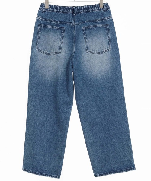 CAMBIO（カンビオ）の「mp13798- Paint Splash Denim Wide Straight Pants ワイドストレートデニムパンツ（デニムパンツ・メンズ・インディゴブルー/ブラック・S/M/L）」の18枚目の写真