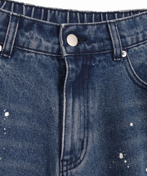 CAMBIO（カンビオ）の「mp13798- Paint Splash Denim Wide Straight Pants ワイドストレートデニムパンツ（デニムパンツ・メンズ・インディゴブルー/ブラック・S/M/L）」の19枚目の写真