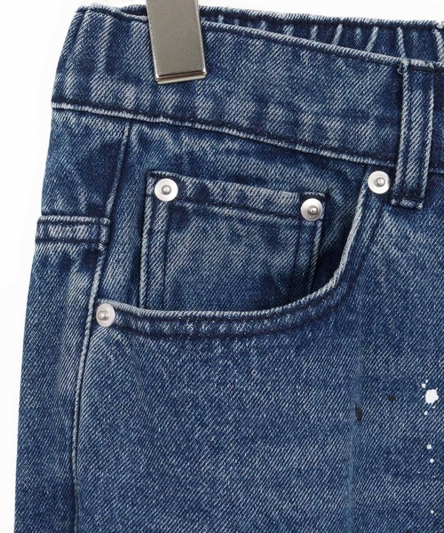 CAMBIO（カンビオ）の「mp13798- Paint Splash Denim Wide Straight Pants ワイドストレートデニムパンツ（デニムパンツ・メンズ・インディゴブルー/ブラック・S/M/L）」の21枚目の写真