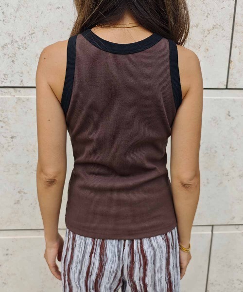esutoreja（エストレジャ）の「バイカラータンクトップ（タンクトップ・レディース・ホワイト/ブラウン/ベージュ/ブラック・FREE）」の20枚目の写真