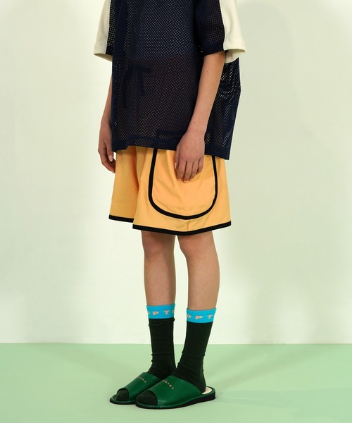 TUCKSHOP（タックショップ）の「HOTEL PAJAMA SHORTS / ホテル パジャマ ショーツ（その他パンツ・メンズ・ブラウン/グリーン/イエロー・1/2）」の3枚目の写真