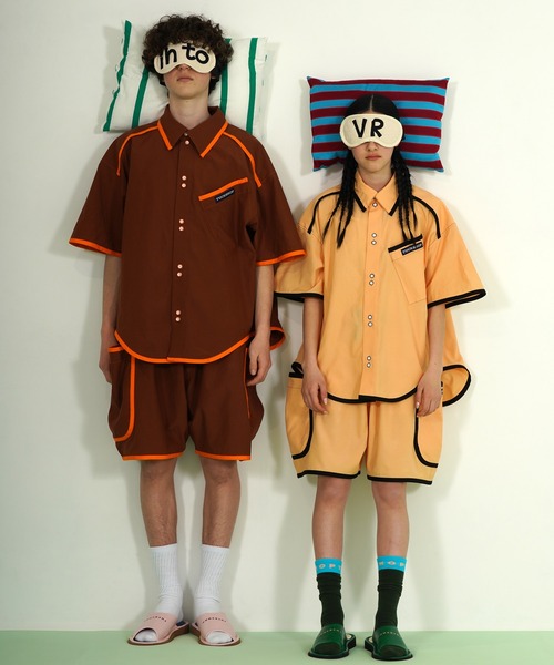 TUCKSHOP（タックショップ）の「HOTEL PAJAMA SHORTS / ホテル パジャマ ショーツ（その他パンツ・メンズ・ブラウン/グリーン/イエロー・1/2）」の15枚目の写真