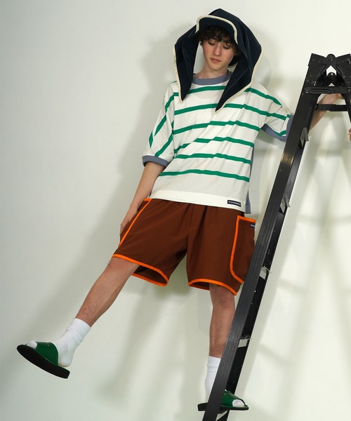 TUCKSHOP（タックショップ）の「HOTEL PAJAMA SHORTS / ホテル パジャマ ショーツ（その他パンツ・メンズ・ブラウン/グリーン/イエロー・1/2）」の17枚目の写真