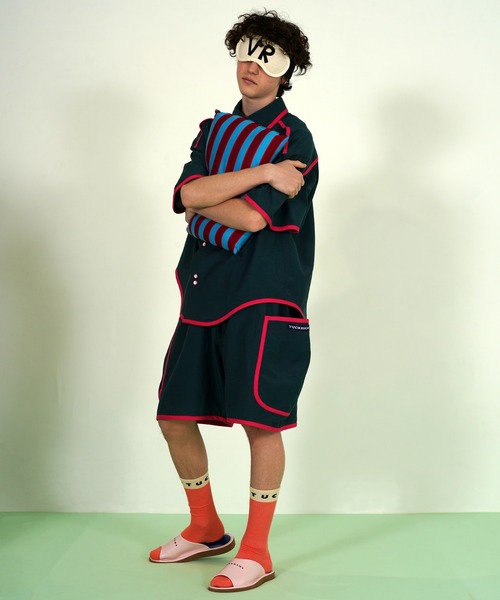 TUCKSHOP（タックショップ）の「HOTEL PAJAMA SHORTS / ホテル パジャマ ショーツ（その他パンツ・メンズ・ブラウン/グリーン/イエロー・1/2）」の18枚目の写真