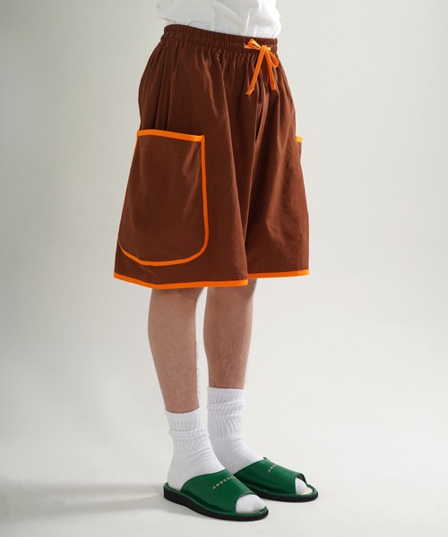 TUCKSHOP（タックショップ）の「HOTEL PAJAMA SHORTS / ホテル パジャマ ショーツ（その他パンツ・メンズ・ブラウン/グリーン/イエロー・1/2）」の20枚目の写真