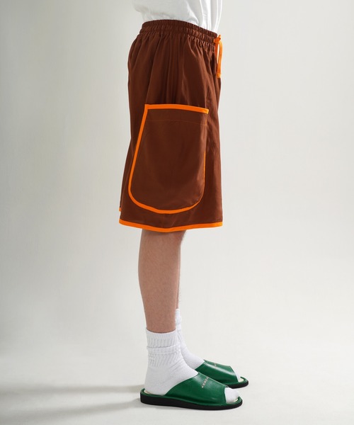 TUCKSHOP（タックショップ）の「HOTEL PAJAMA SHORTS / ホテル パジャマ ショーツ（その他パンツ・メンズ・ブラウン/グリーン/イエロー・1/2）」の4枚目の写真