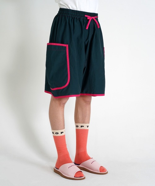 TUCKSHOP（タックショップ）の「HOTEL PAJAMA SHORTS / ホテル パジャマ ショーツ（その他パンツ・メンズ・ブラウン/グリーン/イエロー・1/2）」の6枚目の写真