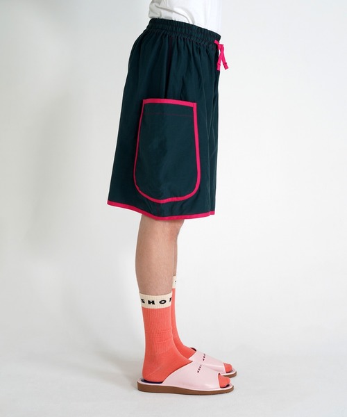 TUCKSHOP（タックショップ）の「HOTEL PAJAMA SHORTS / ホテル パジャマ ショーツ（その他パンツ・メンズ・ブラウン/グリーン/イエロー・1/2）」の7枚目の写真