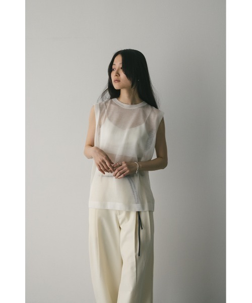sof.】シルクリネンニットタンクトップ | & Silk