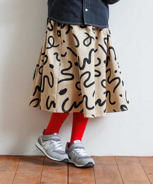 総柄フレアスカート□80～140cm（スカート）｜MAKE YOUR DAY  