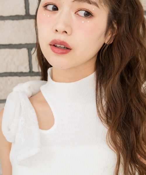 ROJITA（ロジータ）の「ショルダーリボンノースリブニット（ニット/セーター・レディース・ホワイト/アイボリー/ブラック・FREE）」の18枚目の写真