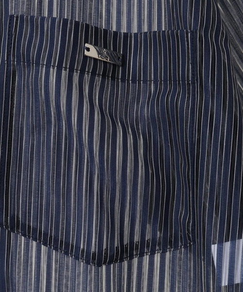 CONVERSE TOKYO（コンバーストウキョウ）の「【HL】SHEER STRIPE BOXY SHIRT（シャツ/ブラウス・レディース・オフホワイト/ブラック/ネイビー・FREE）」の11枚目の写真