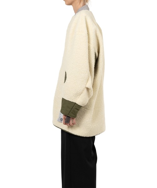 Maison MIHARA YASUHIRO（メゾンミハラヤスヒロ）の「Liner Boa Jacket（その他アウター・レディース・ブラック/ホワイト・FREE）」の5枚目の写真