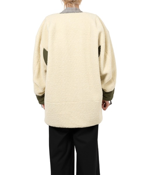 Maison MIHARA YASUHIRO（メゾンミハラヤスヒロ）の「Liner Boa Jacket（その他アウター・レディース・ブラック/ホワイト・FREE）」の6枚目の写真