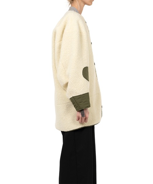 Maison MIHARA YASUHIRO（メゾンミハラヤスヒロ）の「Liner Boa Jacket（その他アウター・レディース・ブラック/ホワイト・FREE）」の7枚目の写真