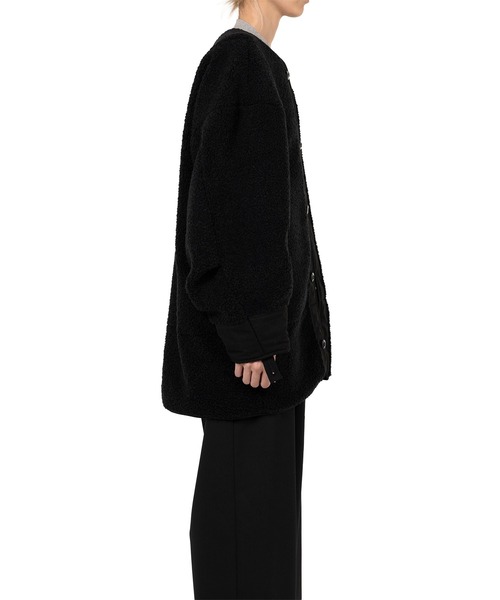 Maison MIHARA YASUHIRO（メゾンミハラヤスヒロ）の「Liner Boa Jacket（その他アウター・レディース・ブラック/ホワイト・FREE）」の15枚目の写真