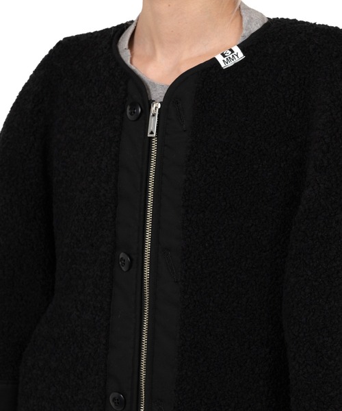 Maison MIHARA YASUHIRO（メゾンミハラヤスヒロ）の「Liner Boa Jacket（その他アウター・レディース・ブラック/ホワイト・FREE）」の16枚目の写真