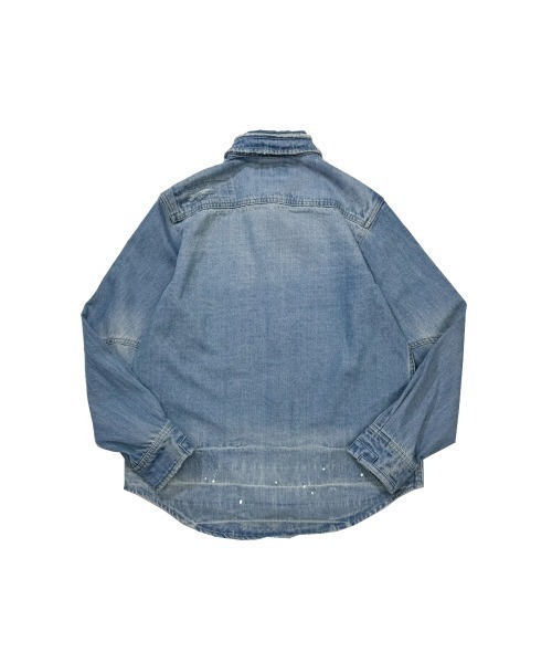 BIG MIKE（ビッグマイク）の「BIG MIKE ビックマイク / 長袖 リメイク デニムシャツ / 102525341（シャツ/ブラウス・メンズ・ブルー・MEDIUM/LARGE/X-LARGE）」の3枚目の写真