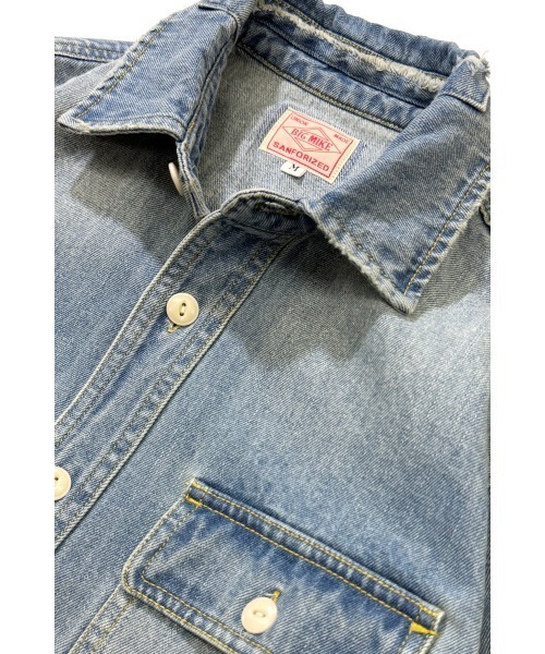 BIG MIKE（ビッグマイク）の「BIG MIKE ビックマイク / 長袖 リメイク デニムシャツ / 102525341（シャツ/ブラウス・メンズ・ブルー・MEDIUM/LARGE/X-LARGE）」の5枚目の写真