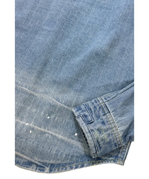 BIG MIKE（ビッグマイク）の「BIG MIKE ビックマイク / 長袖 リメイク デニムシャツ / 102525341（シャツ/ブラウス・メンズ・ブルー・MEDIUM/LARGE/X-LARGE）」の6枚目の写真