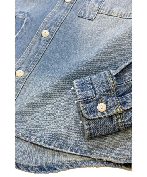 BIG MIKE（ビッグマイク）の「BIG MIKE ビックマイク / 長袖 リメイク デニムシャツ / 102525341（シャツ/ブラウス・メンズ・ブルー・MEDIUM/LARGE/X-LARGE）」の8枚目の写真