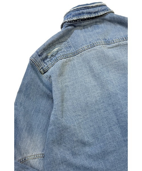 BIG MIKE（ビッグマイク）の「BIG MIKE ビックマイク / 長袖 リメイク デニムシャツ / 102525341（シャツ/ブラウス・メンズ・ブルー・MEDIUM/LARGE/X-LARGE）」の10枚目の写真