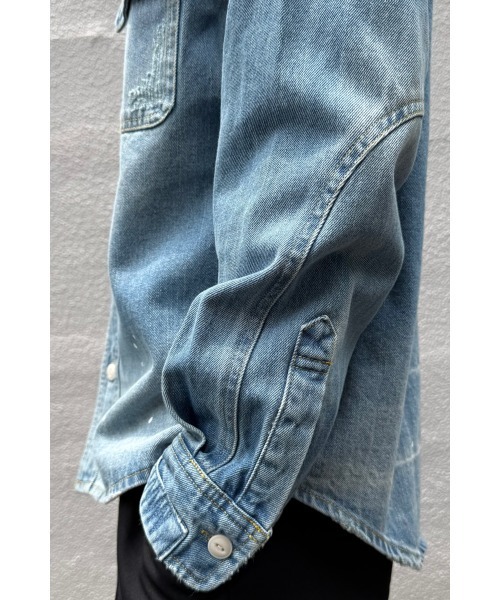 BIG MIKE（ビッグマイク）の「BIG MIKE ビックマイク / 長袖 リメイク デニムシャツ / 102525341（シャツ/ブラウス・メンズ・ブルー・MEDIUM/LARGE/X-LARGE）」の13枚目の写真