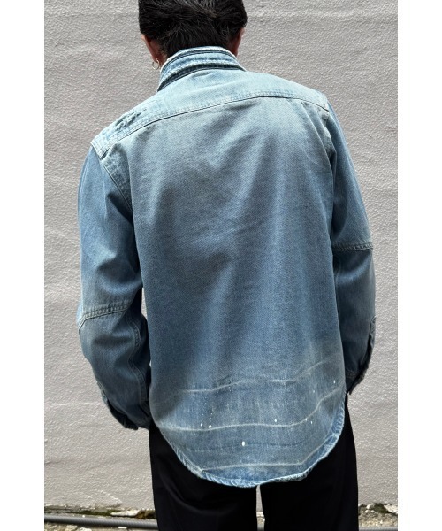 BIG MIKE（ビッグマイク）の「BIG MIKE ビックマイク / 長袖 リメイク デニムシャツ / 102525341（シャツ/ブラウス・メンズ・ブルー・MEDIUM/LARGE/X-LARGE）」の15枚目の写真