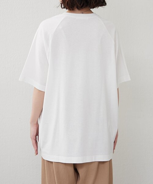 NUNIFE（ユニフィー）の「【NUNIFE】ラグランアシメヘンリーＴ（Tシャツ/カットソー・レディース・オフホワイト/スミクロ/ネイビー・FREE）」の13枚目の写真