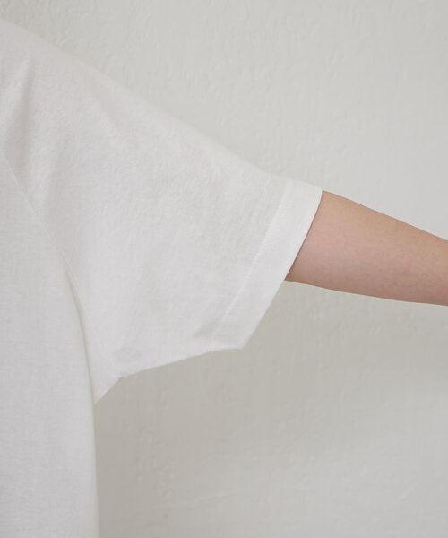 NUNIFE（ユニフィー）の「【NUNIFE】ラグランアシメヘンリーＴ（Tシャツ/カットソー・レディース・オフホワイト/スミクロ/ネイビー・FREE）」の11枚目の写真