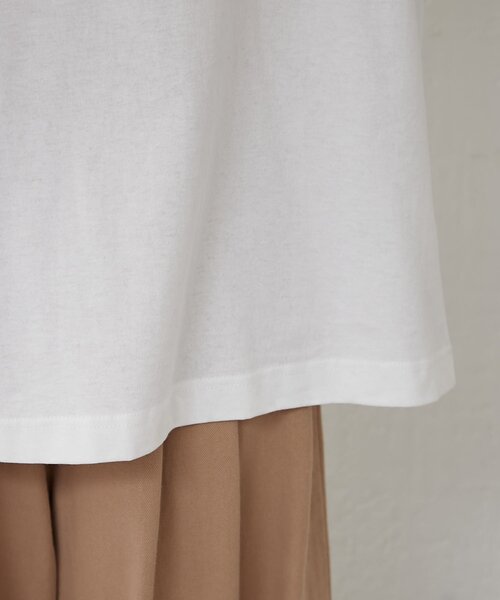 NUNIFE（ユニフィー）の「【NUNIFE】ラグランアシメヘンリーＴ（Tシャツ/カットソー・レディース・オフホワイト/スミクロ/ネイビー・FREE）」の10枚目の写真