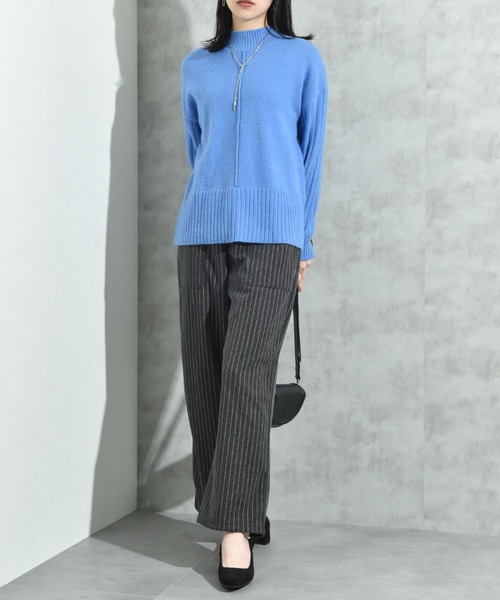 INTERPLANET(インタープラネット)の「圧縮ニット柄アソートワイドパンツ(その他パンツ・レディース・ブラック/グレー・FREE)」の7枚目の写真