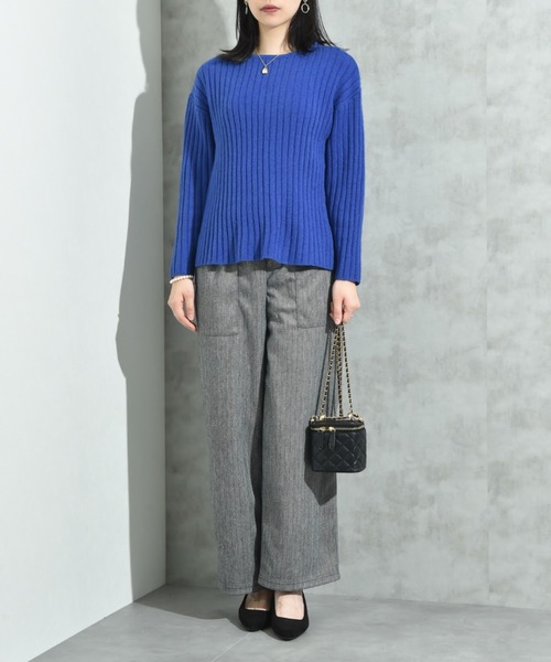 INTERPLANET(インタープラネット)の「圧縮ニット柄アソートワイドパンツ(その他パンツ・レディース・ブラック/グレー・FREE)」の9枚目の写真