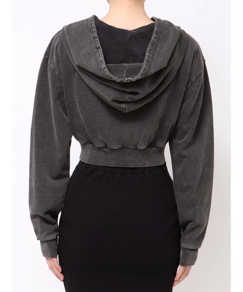 GYDA(ジェイダ)の「【WEB限定】【TINY低身長さん向け】プロセッシングショートパーカー(パーカー・レディース・ブラック/グレー・FREE)」の14枚目の写真