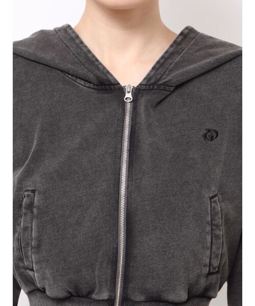 GYDA(ジェイダ)の「【WEB限定】【TINY低身長さん向け】プロセッシングショートパーカー(パーカー・レディース・ブラック/グレー・FREE)」の15枚目の写真