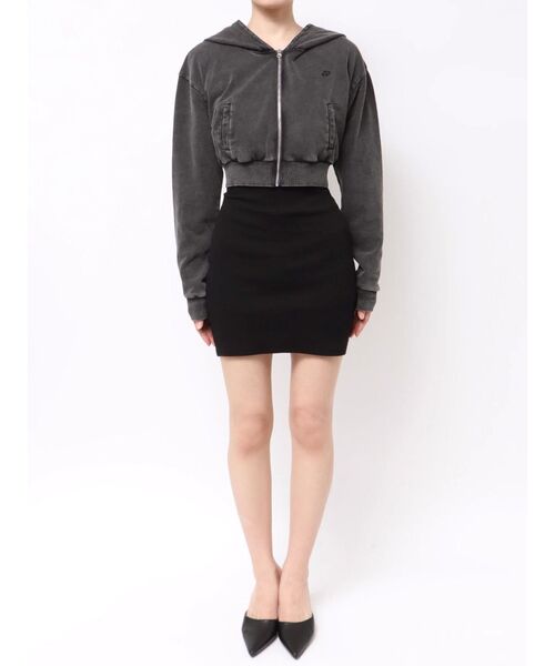 GYDA(ジェイダ)の「【WEB限定】【TINY低身長さん向け】プロセッシングショートパーカー(パーカー・レディース・ブラック/グレー・FREE)」の20枚目の写真