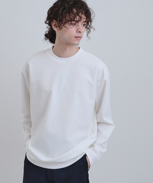 tk.TAKEO KIKUCHI（ティーケータケオキクチ）の「スマートカットソー（Tシャツ/カットソー・メンズ・ブラック/ホワイト/ネイビー・01/02/03）」の2枚目の写真