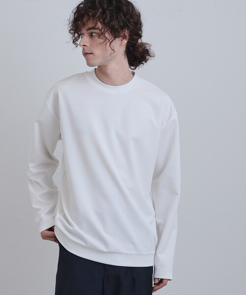 tk.TAKEO KIKUCHI（ティーケータケオキクチ）の「スマートカットソー（Tシャツ/カットソー・メンズ・ブラック/ホワイト/ネイビー・01/02/03）」の5枚目の写真