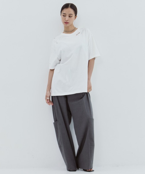 CLANE/クラネ　ポロシャツ　STUDIOS CLANE/クラネ】CROPPED POLO TOPS/クロップドポロトップス