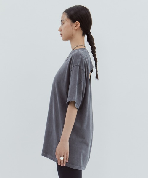CLANE/クラネ】CRUSH DESIGN OVER TEE/クラッシュデザイン