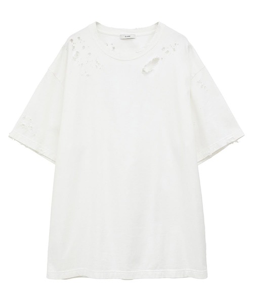 CLANE/クラネ】CRUSH DESIGN OVER TEE/クラッシュデザイン