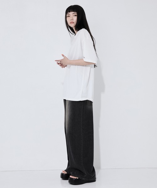 CLANE/クラネ】CRUSH DESIGN OVER TEE/クラッシュデザイン